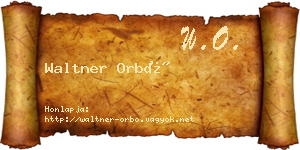 Waltner Orbó névjegykártya